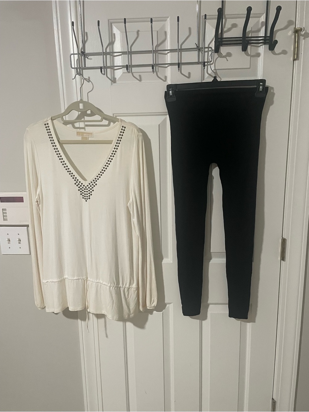 Black Stretch Leggings - Classic Everyday Essential Michael kors studded tunic